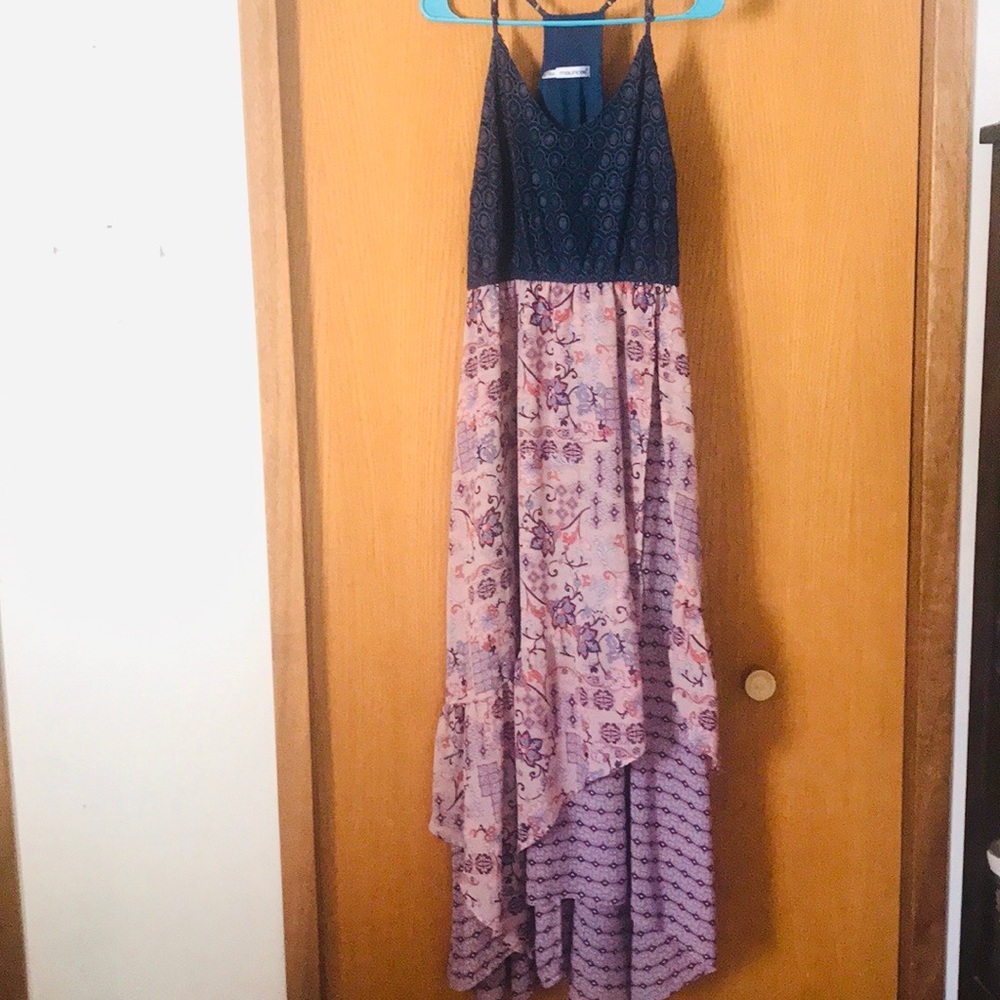 Long flowing tank dress with layered flair